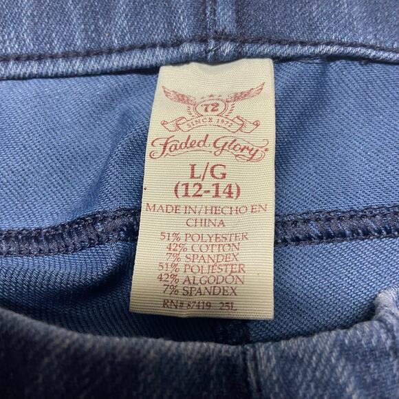 Faded Glory Women's Pull On Jegging Jeans Size 12 Mid-Rise Stretch W32 L 28 1/2 - Picture 9 of 10